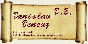 Danislav Bencuz vizit kartica